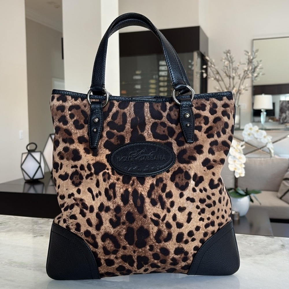 Dolce & Gabbana Leopard Print Tote Bag PRISTINE - Picture 2 of 12